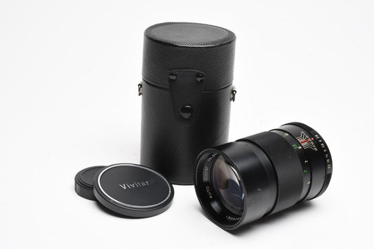 Vivitar 135mm f2.8 Prime Portrait lens, M42 Mount, Caps+Case, Clean!