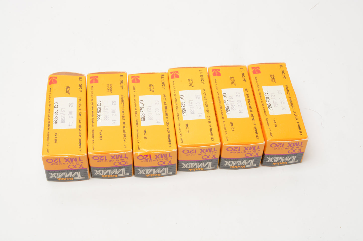 6X Kodak TMAX 100 120 ISO 100 Fine grain B&W film, exp. 12/1988