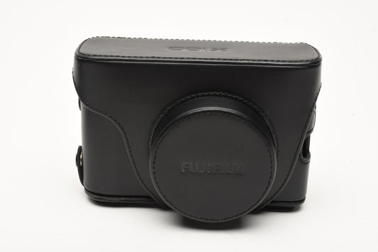 Fujifilm X100 Leather Case (Black) w/Strap, Barely Used