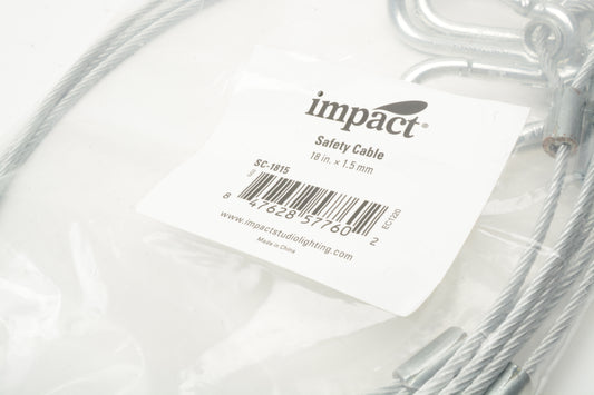3X Impact Safety Cable 18" SC-1815, New (Set of 3)