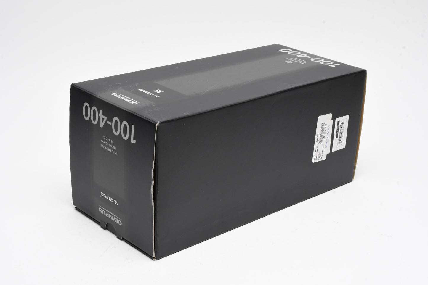 Olympus M Zuiko 100-400mm F5-6.3 IS ED MSC zoom, hood, collar, box, Mint
