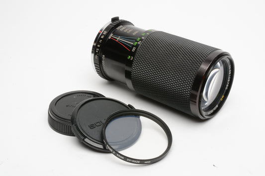 Soligor MC 80-200mm f4.5 zoom lens for Olympus OM Mount + UV