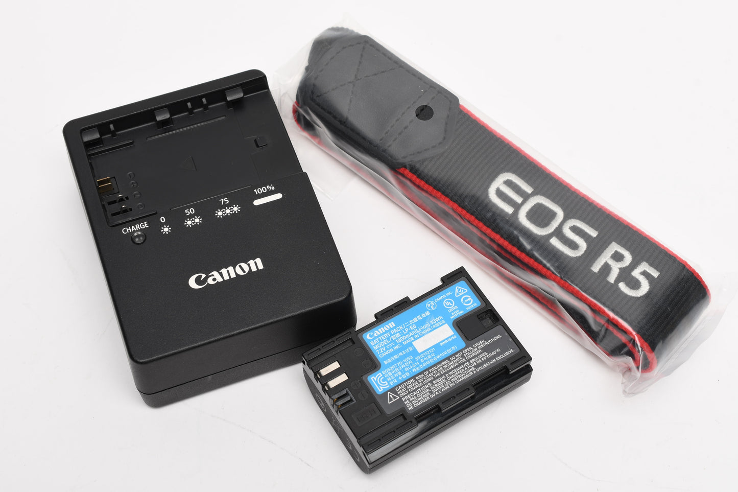 Canon EOS R5 Mirrorless body, batt+charger <5 Acts! New - Never Used