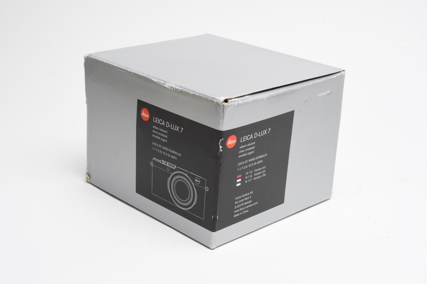 Leica D-Lux 7 Typ 3952 Silver Boxed, flash, batt, charger, strap, manuals <500 Acts