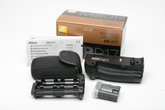 Nikon MB-D17 Multi-Power Battery Grip, Boxed, EN-EL15 batt, AA insert, Nice!