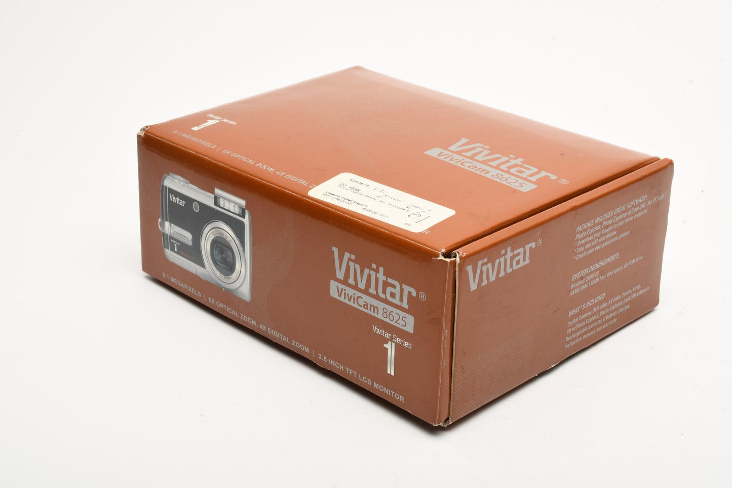 Vivitar Vivicam 8625 8.1MP Digital Point&Shoot Camera (Gray), Tested, Boxed