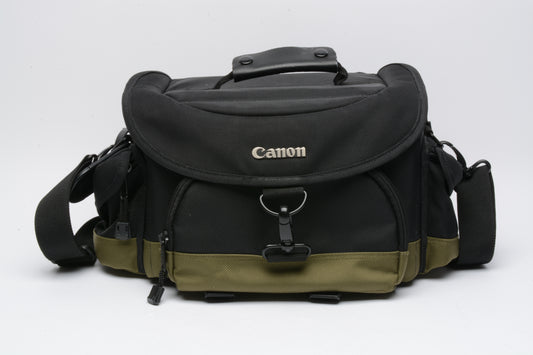 Canon camera shoulder bag / Belt pack 11 x 7 x 7", nice quality (Black/Olive)