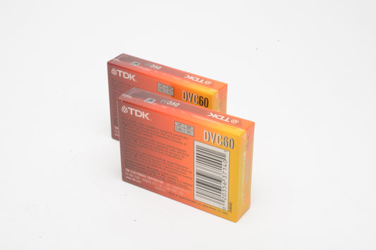 2x TDK Mini DV Cassettes DVC60 Min - New/Sealed
