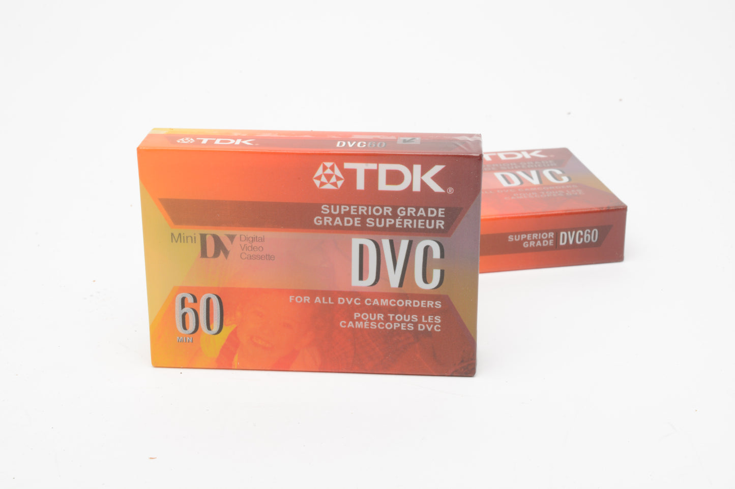 2x TDK Mini DV Cassettes DVC60 Min - New/Sealed