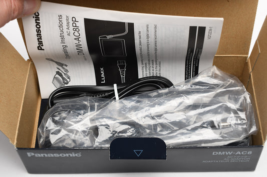 Panasonic DMW-AC8 Genuine AC Adapter, Mint, Boxed