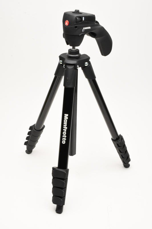 Manfrotto Compact Action Aluminum Tripod (Black), New in Box