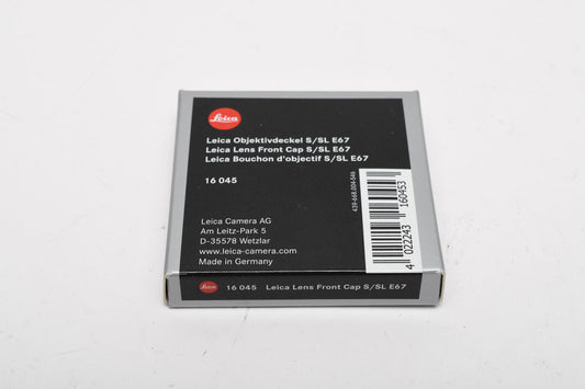 Leica Lens Cap E67 16045 Noctilux-M 75mm f1.25 ASPH, 75mm, 90mm f2 NIB