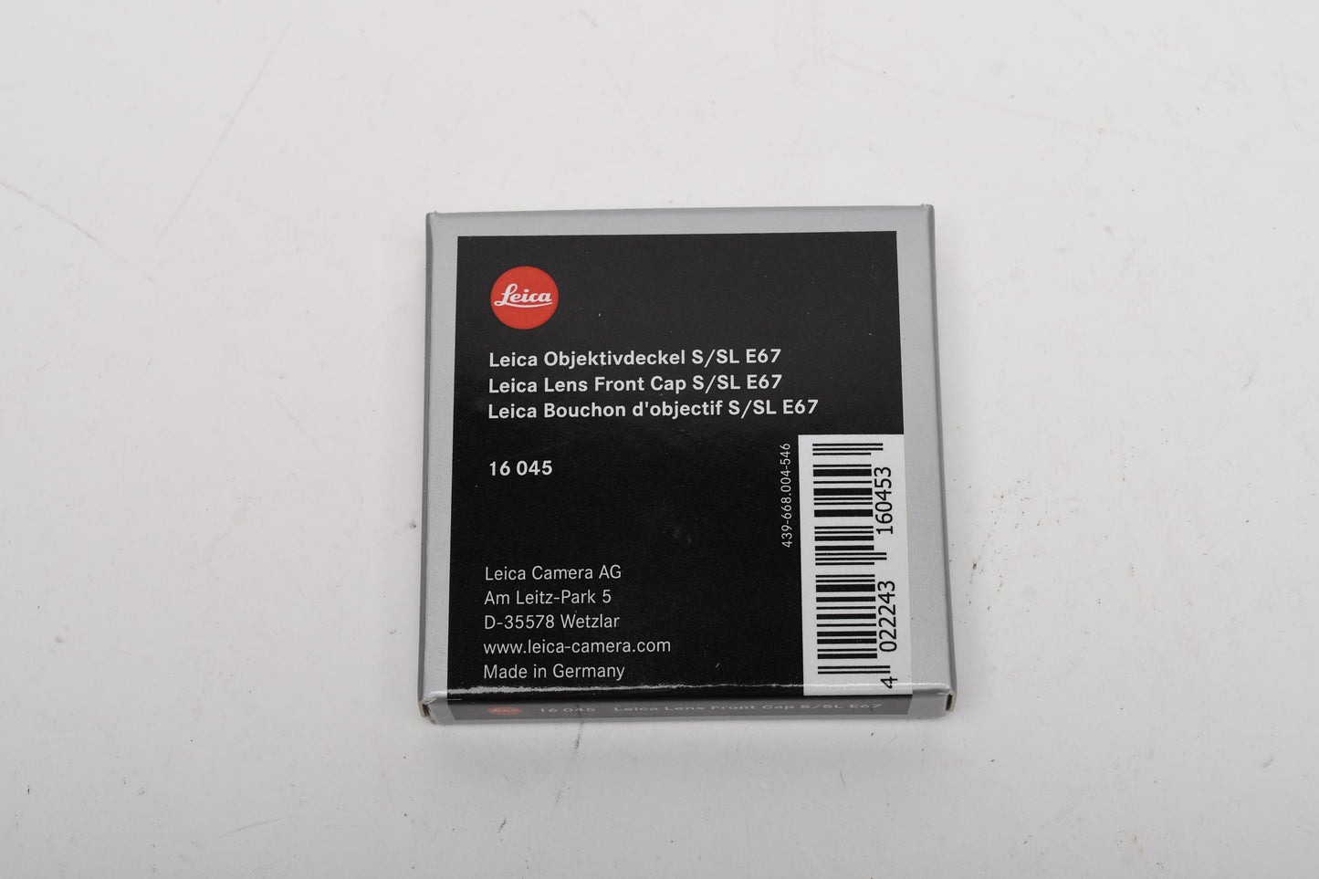 Leica Lens Cap E67 16045 Noctilux-M 75mm f1.25 ASPH, 75mm, 90mm f2 NIB