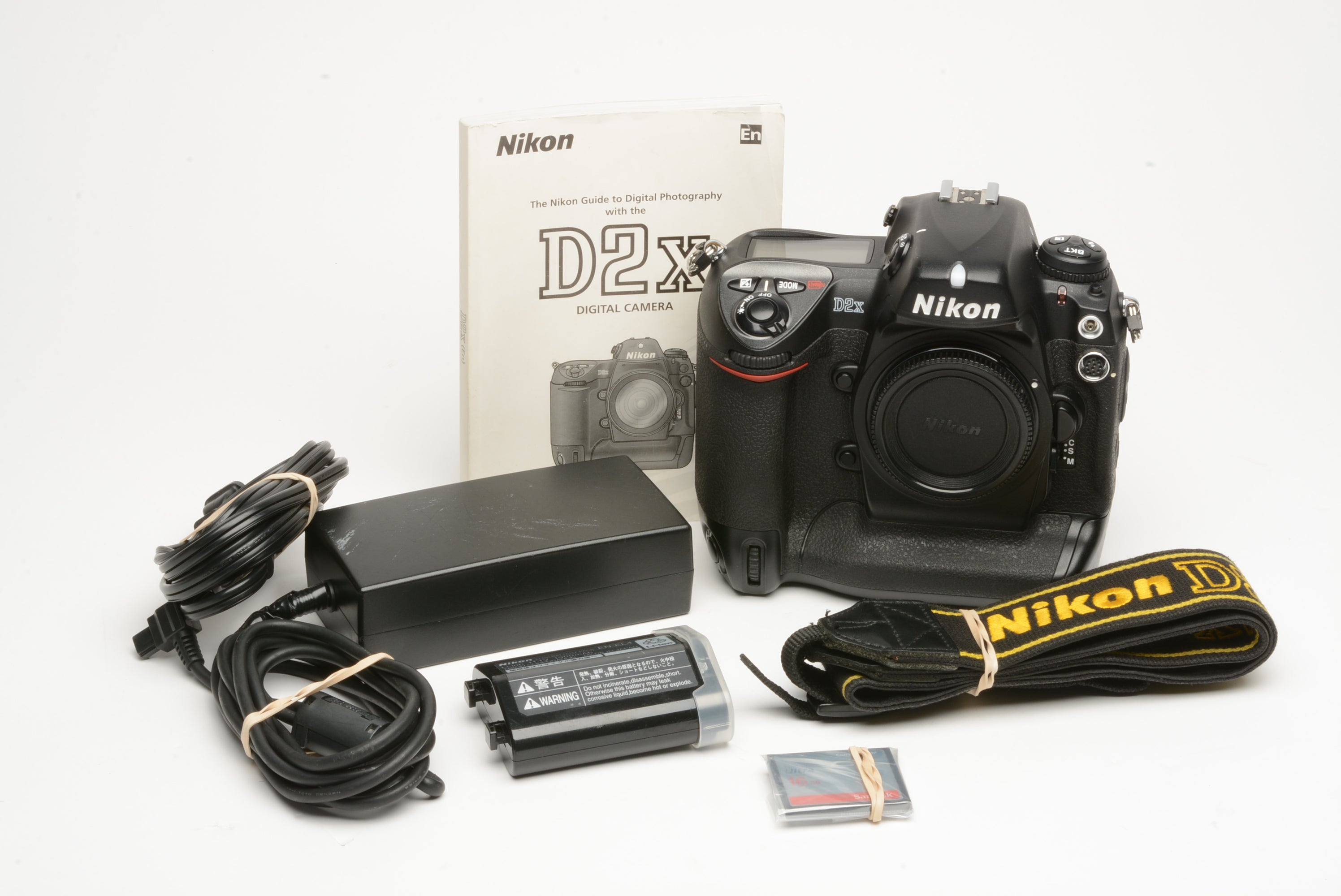 Nikon D2X DSLR Body, batt., AC Adapter, manual, 63,316 Acts, very clean,  tested