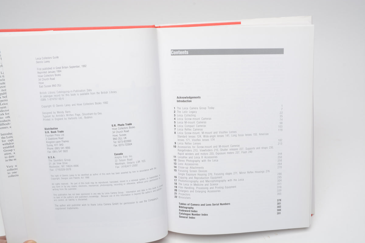 Leica Collectors Guide by Dennis Laney - 1st Edition Hove Collectors Books 1992