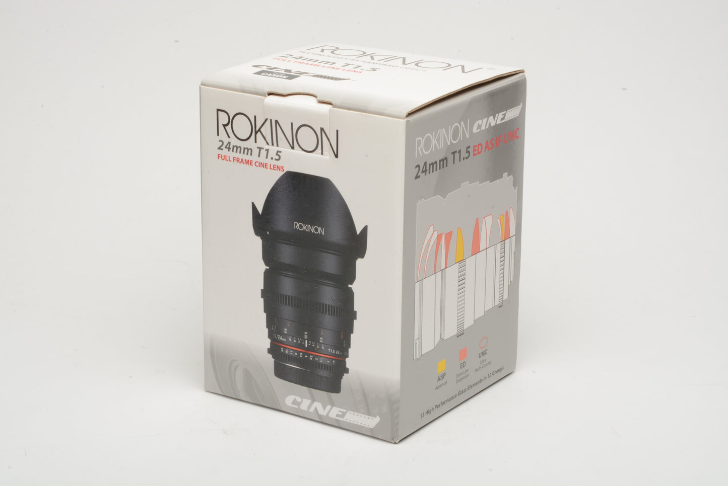 Rokinon 24mm T1.5 ED AS IF UMC Full Frame Cine DS Lens for Canon EF Mount CV24M-C Mint, Boxed