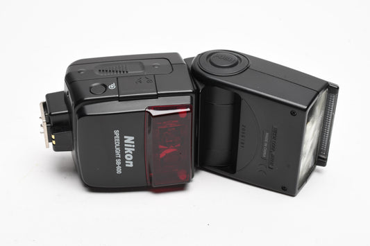 Nikon SB-600 shoe mount flash, case, stand, clean, fully tested