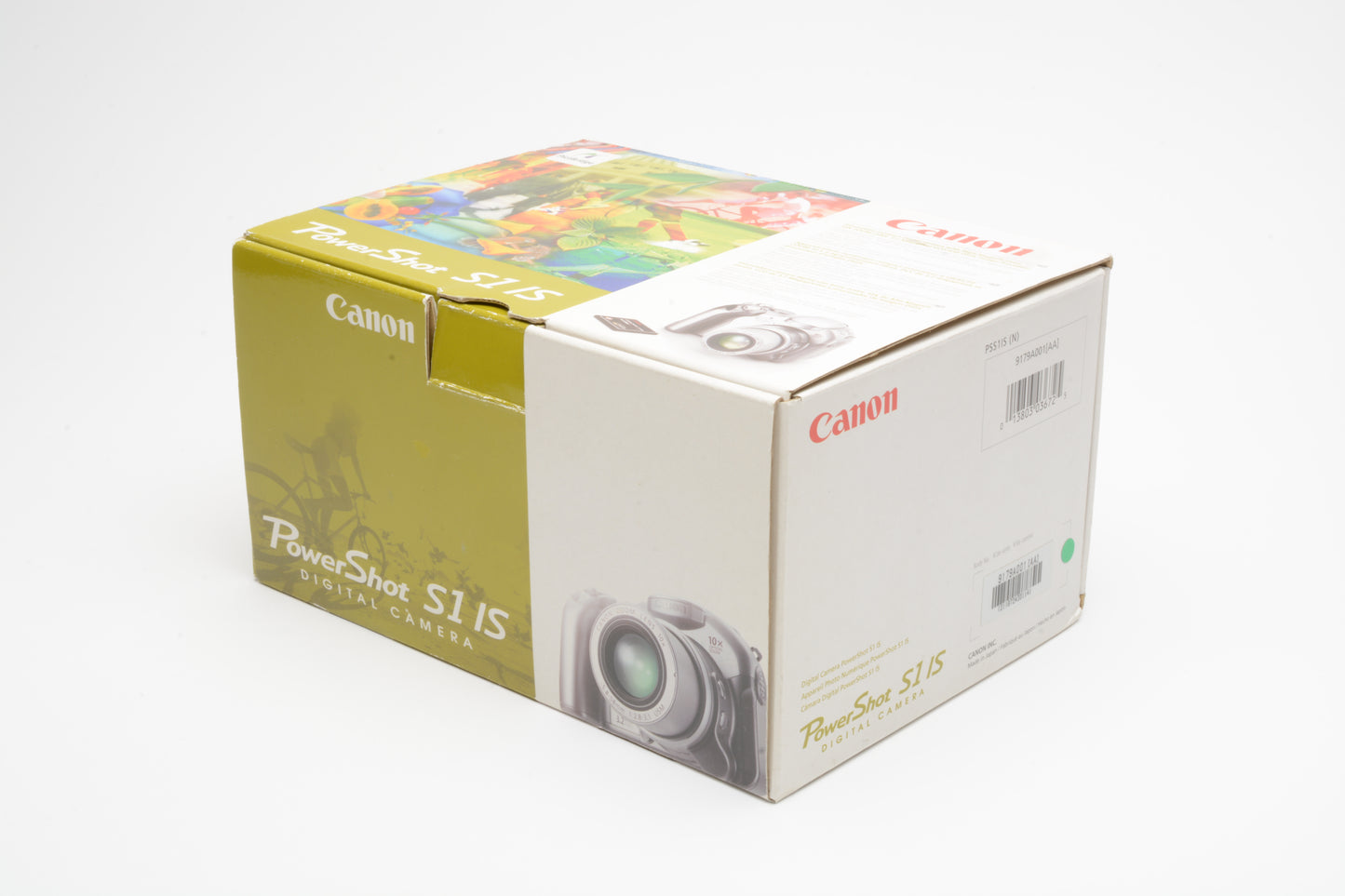 Canon PowerShot S1 IS 3.2MP Digital Point&Shoot, Boxed, Fort Parts or Repair