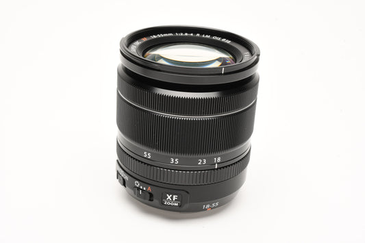 Fujifilm Super EBC XF 18-55mm f2.8-4 R LM OIS zoom w/caps+Hood, Mint-