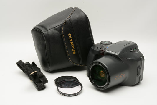 Olympus IS-10 DLX 35mm Point&Shoot camera w/28-110mm w/cap, case, UV, Tested