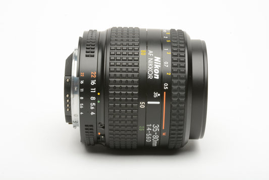 Nikon AF 35-80mm f4-5.6D Macro zoom lens, caps+Instructions, clean