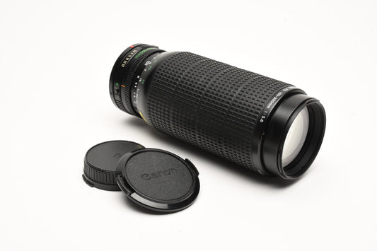 Canon 100-300mm f5.6 New FD Mount, caps, Clean and powerful