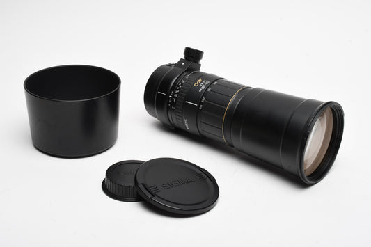 Sigma AF 170-500mm f5-6.3 APO Tele Zoom, Canon EF Mount, Hood