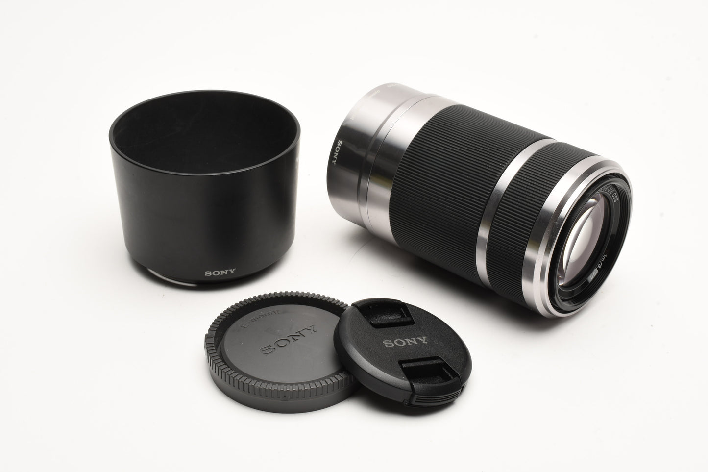 Sony 55-210mm f4.5-6.3 E-Mount lens, Hood+Caps, Bargain, Still good