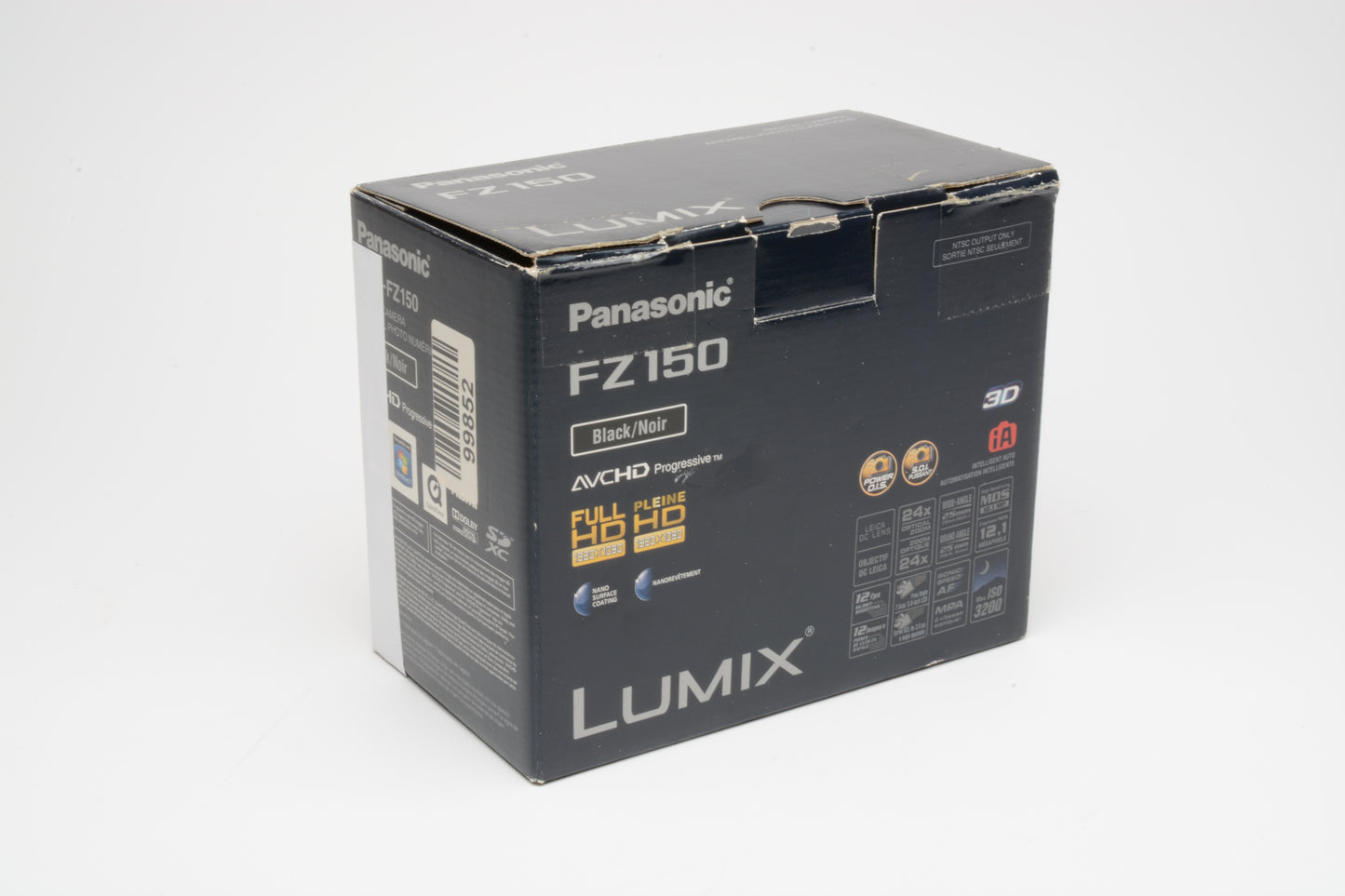 Panasonic Lumix FZ-150 Digital Point&Shoot, boxed, 2batts, charger, 8GB SD++