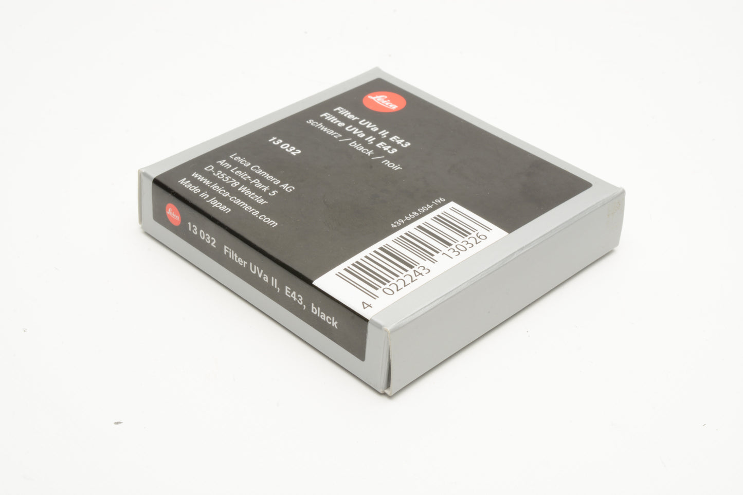 Leica E43 UVa II Filter (Black) #13032 NIB