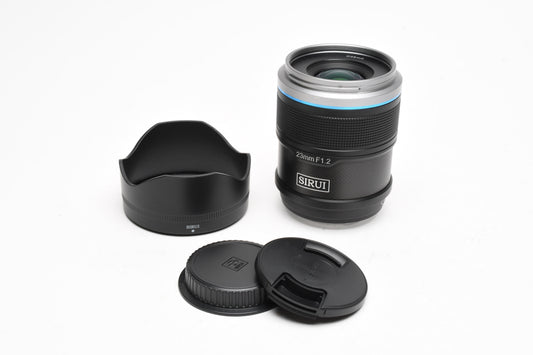Sirui Sniper 23mm f1.2 Autofocus Lens Sony E-Mount, Hood+Caps, Mint-