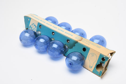 8X Sylvania 25B Blue Flashbulbs, New
