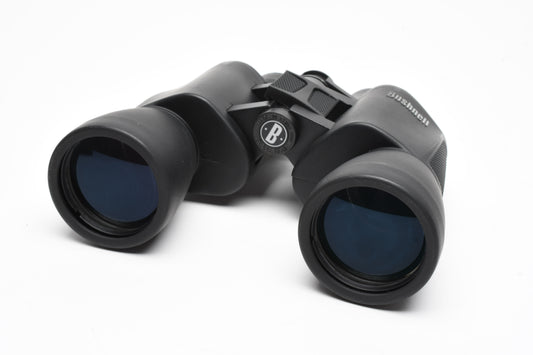Bushnell PowerView 10x50 Binoculars w/Case, Strap, Caps, Nice