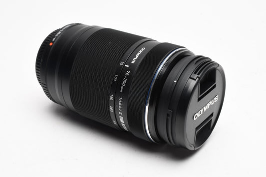 Olympus M.Zuiko Digital 75-300mm f4.8-6.7 II ED MSC zoom lens, Micro 4/3, Boxed