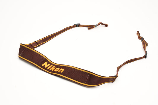 Nikon quality 1.5" wide camera strap (Burgundy/Gold), nice & clean