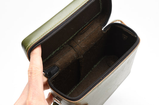 Top Grain Genuine Cowhide Olive Green camera case 5x6x2.5", Nice