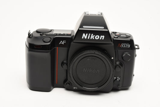 Nikon N8008s SLR Body, Clean, accurate, tested +Eyepiece, Strap, book