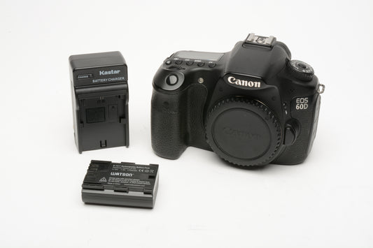 Canon EOS 60D Body, Batt, charger, USA version, 12,135 Acts, Tested, Nice!
