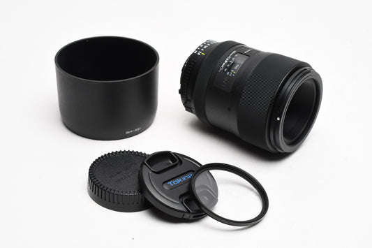 Tokina ATX-i 100mm f2.8 FF Macro Telephoto Lens Nikon F, UV+Hood+Caps