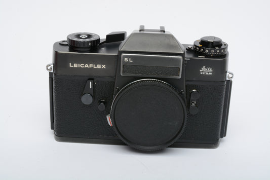Leica Leicaflex SL Black Body, boxed, CLA'd, very clean, great!