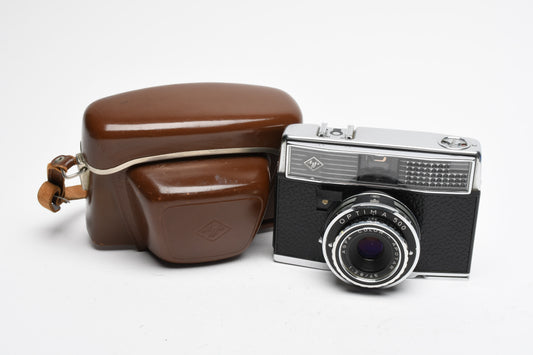 Agfa Optima 500 35mm Rangefinder Camera With Case, Tested, Works!