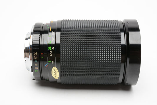 Sakar MF 28-200mm f3.5-5.3 MC Macro zoom lens for Minolta MD Mount, boxed, clean!