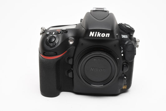 Nikon D800 DSLR body, USA, 2X batts+charger, manuals Only 1328 Acts!! Mint-