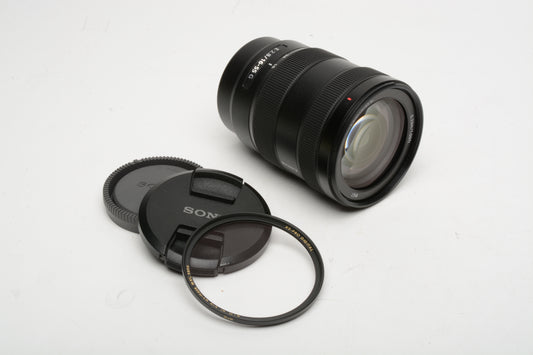 Sony E 16-55mm f2.8G Lens SEL1655G w/Caps + B&W UV filter, Mint-