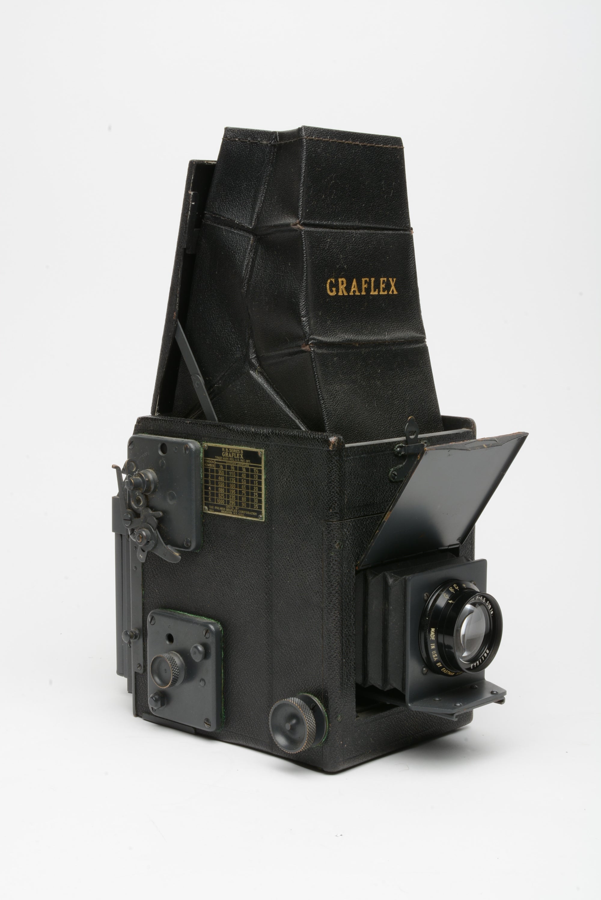 Folmer Graflex R B Series B Focal-plane shutter camera w/Kodak #31 5.5  f4.5 lens Vintage