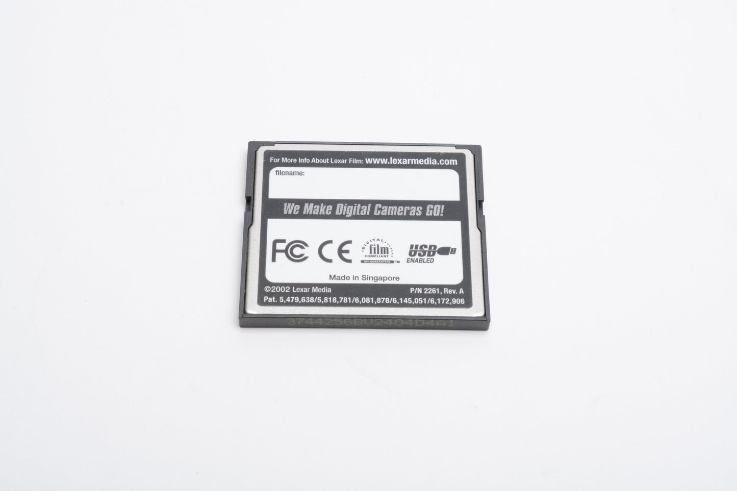 Lexar 256MB 40x Speed CF Card w/ jewel case, formatted, mint-