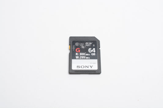 Sony G 64GB SD Card (R)300MB/s (W)299MB/s w/ jewel case, formatted