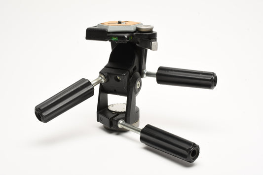 Manfrotto 029 3-Way Pan head w/Hex. QR plate, Nice!