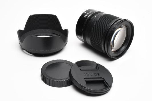 Nikon Nikkor Z 24-70mm f4 S zoom lens, Hood, Gently used, Mint-