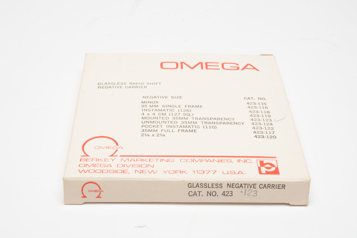 Omega Mounted 35mm Transparency Carrier for Omega C700, B600, B-66, & B-22 423-123